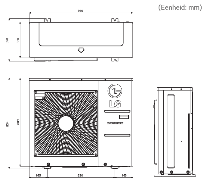LG Multi Split Inverter Außenmotor Klimaanlage MU5R30 R32 AussenUnit LG Motor    