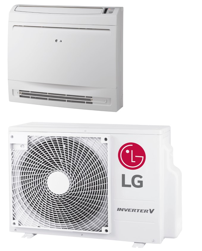 LG Single Split Inverter Klimaanlage Console LG-UQ12 R32 3,5 kW Truhengerät Konsole