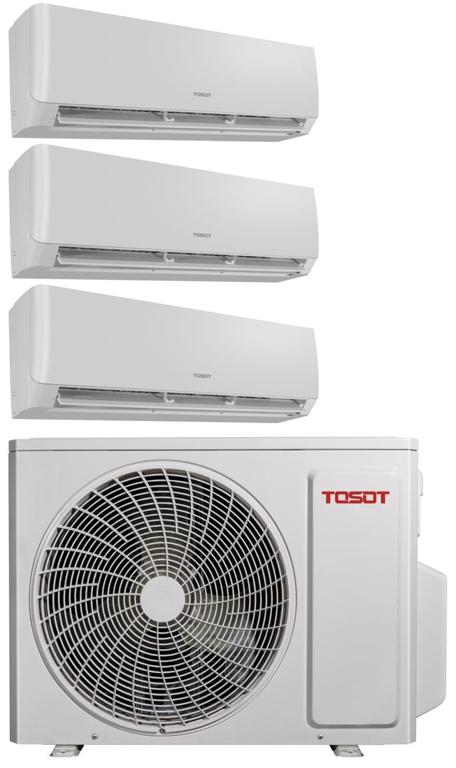 TOSOT Klimaanlage by Gree Wandgerät Pular mit WiFi Inverter Multisplit 090909 SET 3 x 2,5 kW  R32
